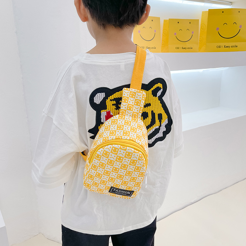 Wholesale Kids Boys Fashion Classic Plaid Crossbody Bag