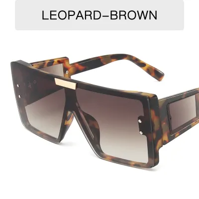 Women Fashion Widened Temples Square Frame Sunglasses with AC Lens PC Frame