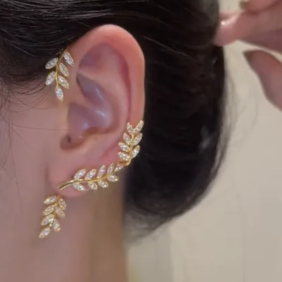 Women Fashion Simple Butterfly Metal Stud Earrings
