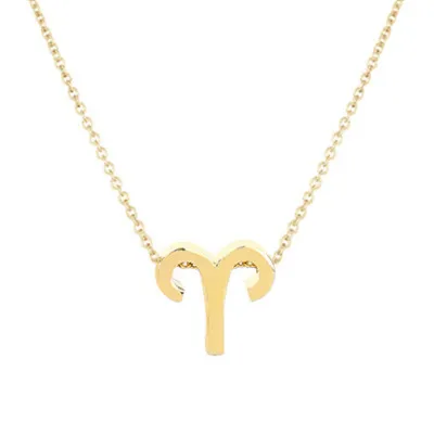 Women Fashion Simple Zodiac Alloy Necklace