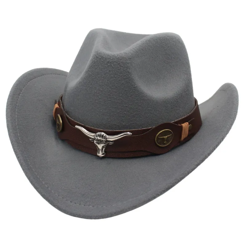 Unisex Fashion Monochrome Bull Head Accessory Cotton Jazz Hat
