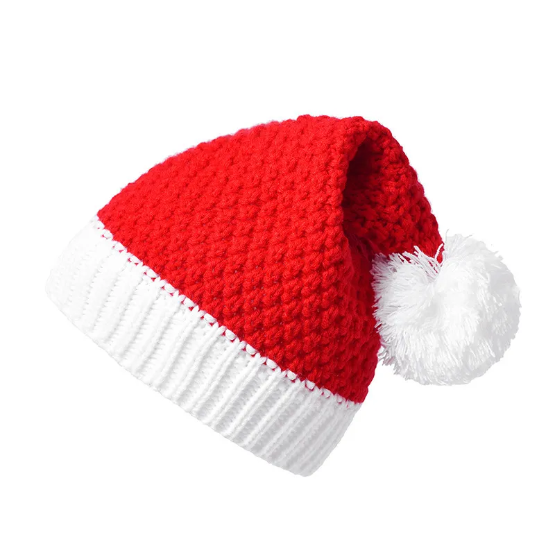 Kids Christmas Santa Knitted Cone Hat Unisex