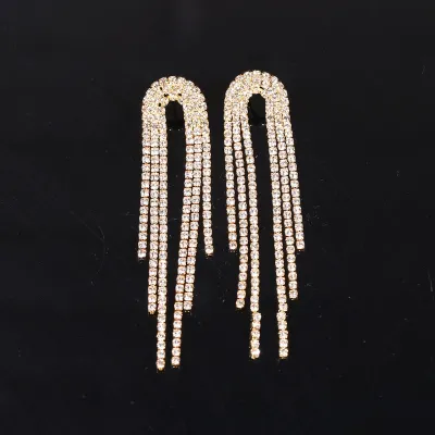 Women Rhinestone Micro-Set Zircon S925 Sterling Silver Stud Earrings
