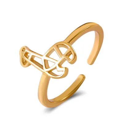 Women's Fashion Retro Geometric Metal Cutout Knuckle Toe Ring