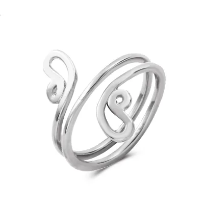 Women's Fashion Retro Geometric Metal Cutout Knuckle Toe Ring