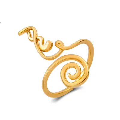 Women's Fashion Retro Geometric Metal Cutout Knuckle Toe Ring