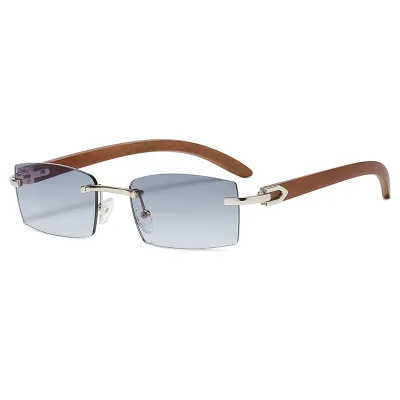 Men Fashion Frameless Square AC Lens Sunglasses
