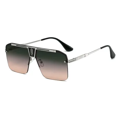 Men Classic Large Square PC Lens Sunglasses