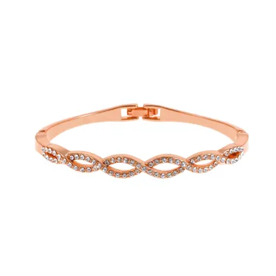 Women Fashion Twist Hollow Cross Geometric Bracelet