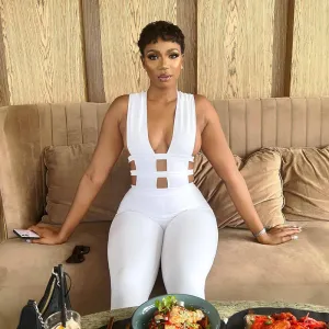 Women Edgy Sexy Summer Solid Color Cut Out Sleeveless High Waist Fashion Jumpsuits