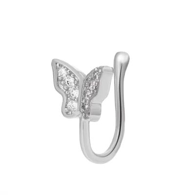 Unisex Fashion Creative Butterfly Floral Snake Nose Ring