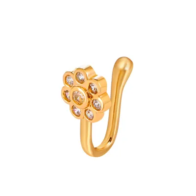 Unisex Fashion Creative Butterfly Floral Snake Nose Ring
