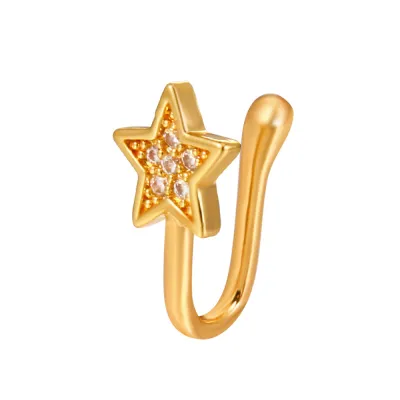 Unisex Fashion Creative Butterfly Floral Snake Nose Ring
