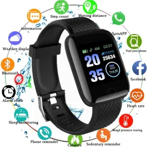 Fashion Silicone Strap Smart Watch with Heart Rate Sports Message Reminder