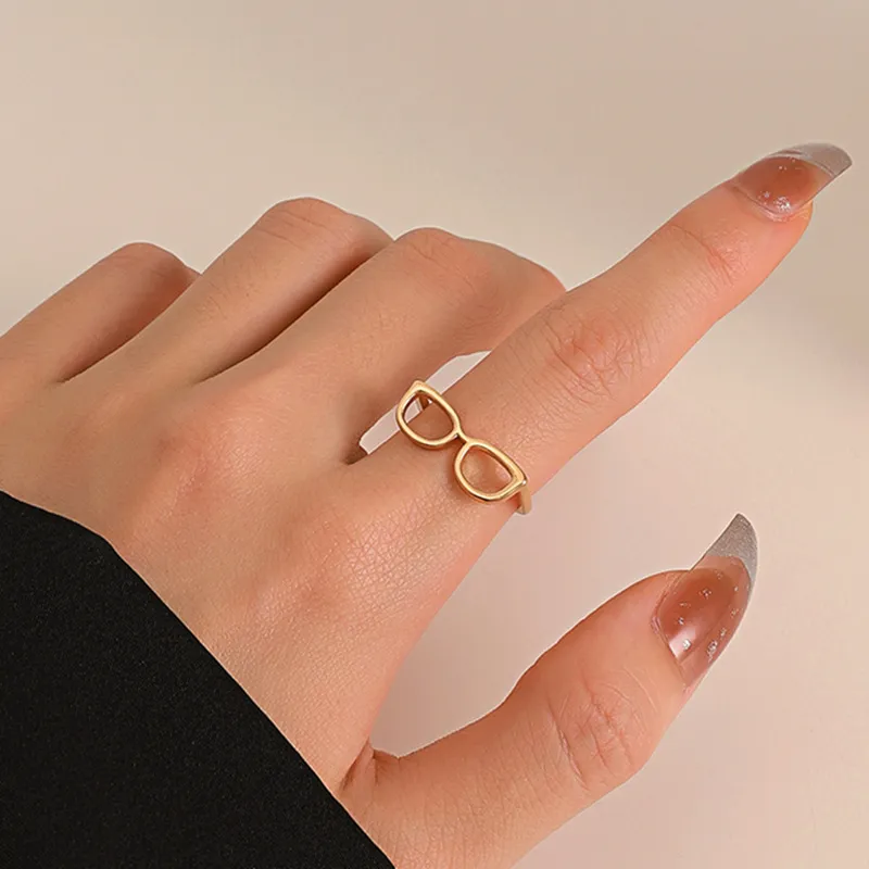 Unisex Fashion Simple Copper Glasses Open Ring