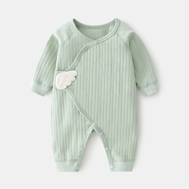 Baby Cute Cotton Stripe Cloud Romper Unisex Long Sleeves Butterfly Coat Leisure