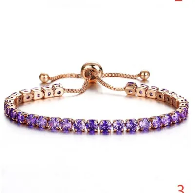 Women Fashion Simple Crystal Zircon Adjustable Bracelet