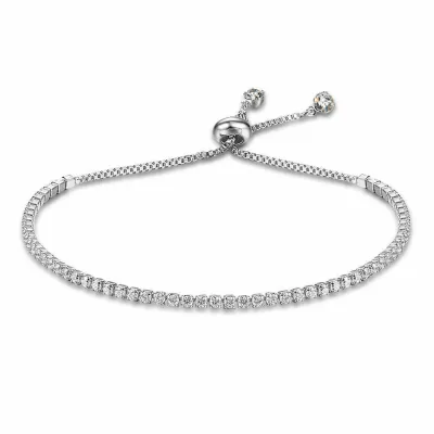 Women Fashion Simple Crystal Zircon Adjustable Bracelet