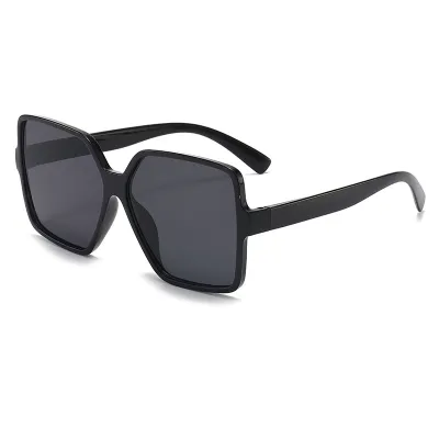 Women Fashion Large Square Frame AC PC All-Match Sunglasses