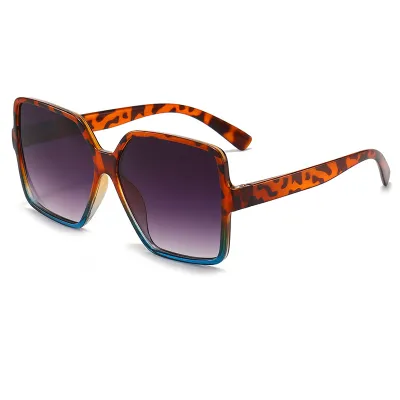 Women Fashion Large Square Frame AC PC All-Match Sunglasses
