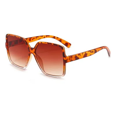 Women Fashion Large Square Frame AC PC All-Match Sunglasses
