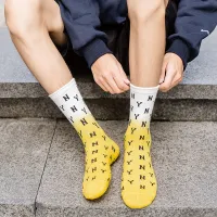 Men Simple Casual Sweat-Absorbing Non-Slip Mesh Breathable Socks