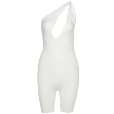 Women Edgy Sexy Solid Color Summer High Waist Sleeveless Rompers