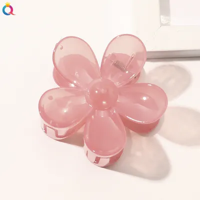 Women's Fashion Simple Resin Autumn Winter Color Floral Hair Clip
