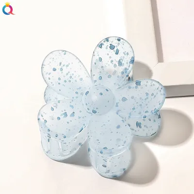 Women's Fashion Simple Resin Autumn Winter Color Floral Hair Clip