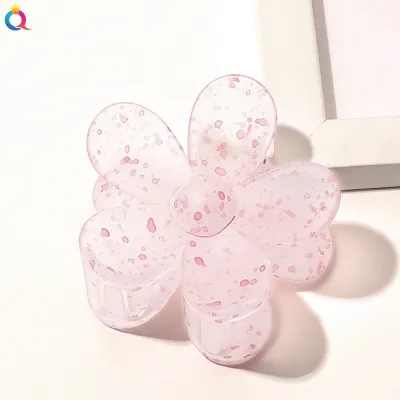Women's Fashion Simple Resin Autumn Winter Color Floral Hair Clip