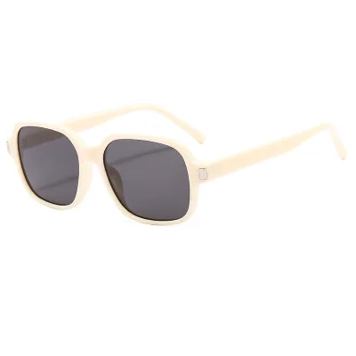 Men Vintage Square Frame AC Lens Sunglasses