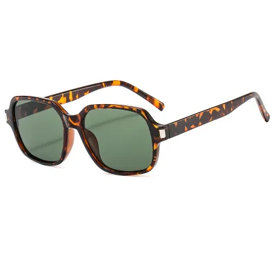 Men Vintage Square Frame AC Lens Sunglasses