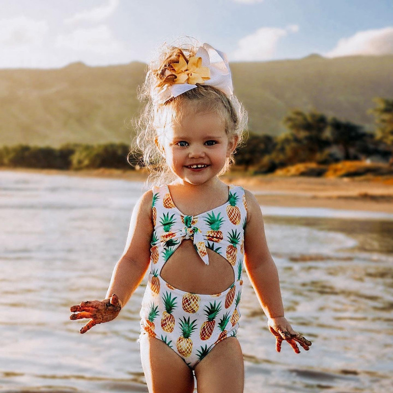 Girls pineapple swimsuit best sale