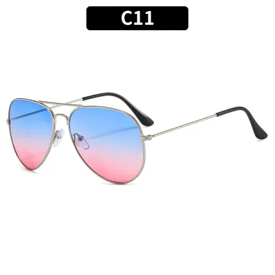 Men Classic Vintage Double Bridge Oval Frame UV Blocking Sunglasses