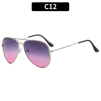 Men Classic Vintage Double Bridge Oval Frame UV Blocking Sunglasses