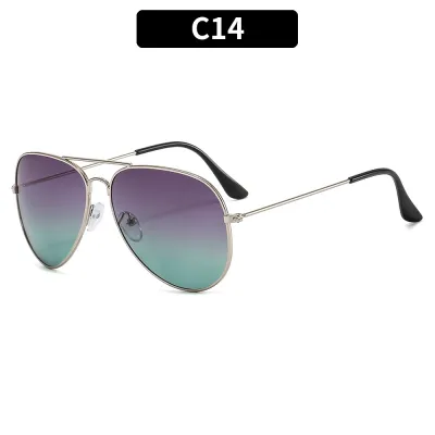 Men Classic Vintage Double Bridge Oval Frame UV Blocking Sunglasses