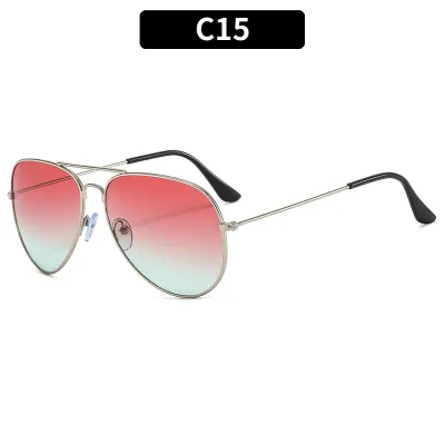 Men Classic Vintage Double Bridge Oval Frame UV Blocking Sunglasses