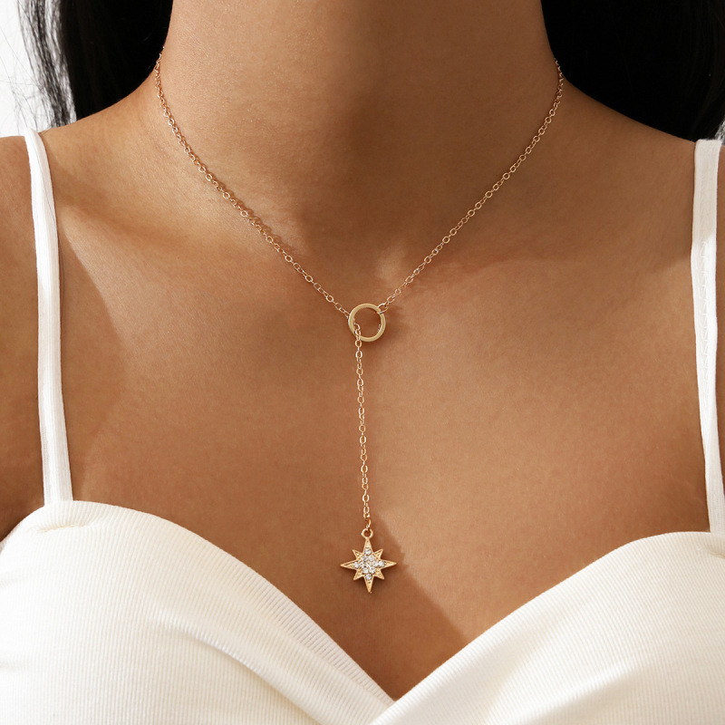 Buy Small 8 Pointed Star Necklace, Hope Star, Isotoxal Star Polygon Online  in India - Etsy