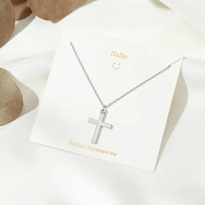 Women Fashion Floral Pearl Alloy Geometric Star Moon Cross Antler Pendant Necklace