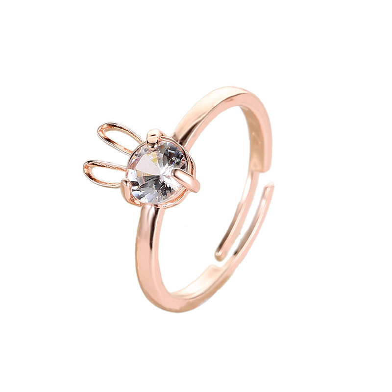 サインあり Terri Weifenbach 新品未開封 Wholesale Women Fashion Cute Rabbit Copper Inlaid Zircon