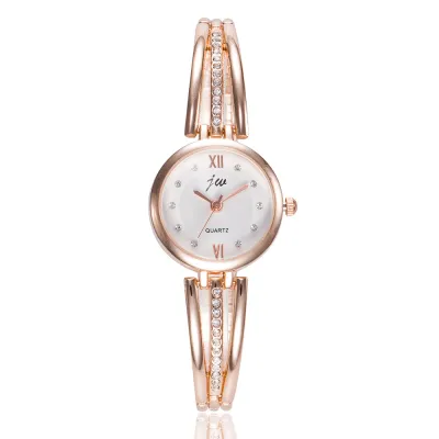 Women's Fashion Simple Diamond Dial Alloy Bracelet Quartz Watch