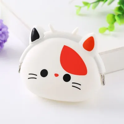 Kids Animal Cartoon Creative Clip Silicone Heart Coin Purse
