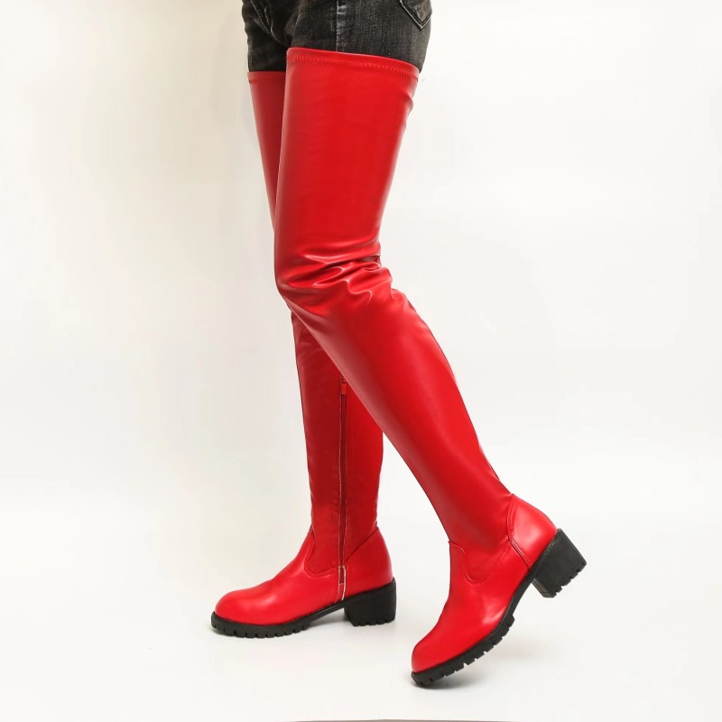 Wholesale Women Fashion Over Knee Platform Round Toe Over The Knee Boots