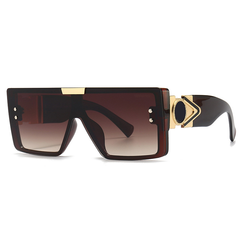 Wholesale Unisex Fashion Square Frame Temple Inlaid Graphic