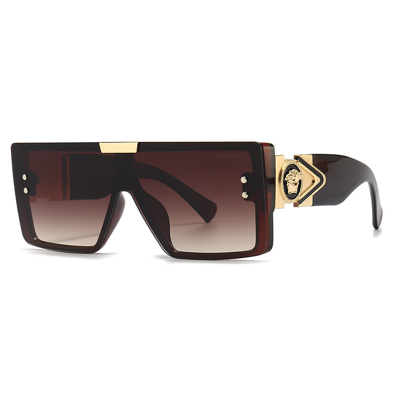 Wholesale Unisex Fashion Square Frame Temple Inlaid Graphic