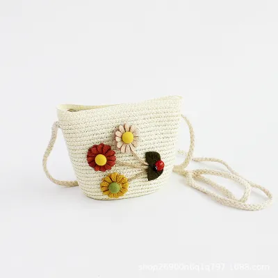 Kids Strawberry Crochet Crossbody Bag Cartoon Strawberry Radish Star Toddler Mini