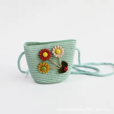 Kids Strawberry Crochet Crossbody Bag Cartoon Strawberry Radish Star Toddler Mini