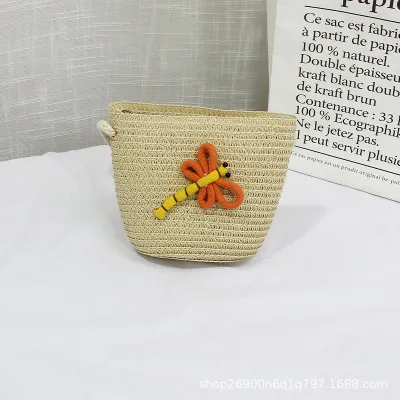 Kids Strawberry Crochet Crossbody Bag Cartoon Strawberry Radish Star Toddler Mini