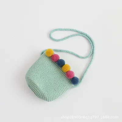 Kids Strawberry Crochet Crossbody Bag Cartoon Strawberry Radish Star Toddler Mini