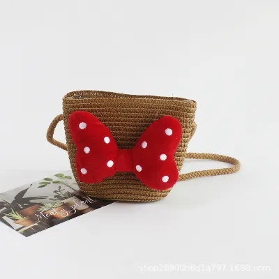 Kids Strawberry Crochet Crossbody Bag Cartoon Strawberry Radish Star Toddler Mini
